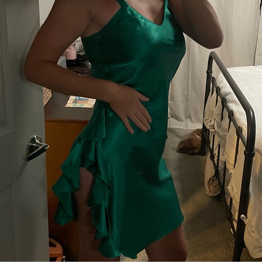 Victoria's Secret Vintage Gold Label Green Slip Dress - Picture 2 of 8